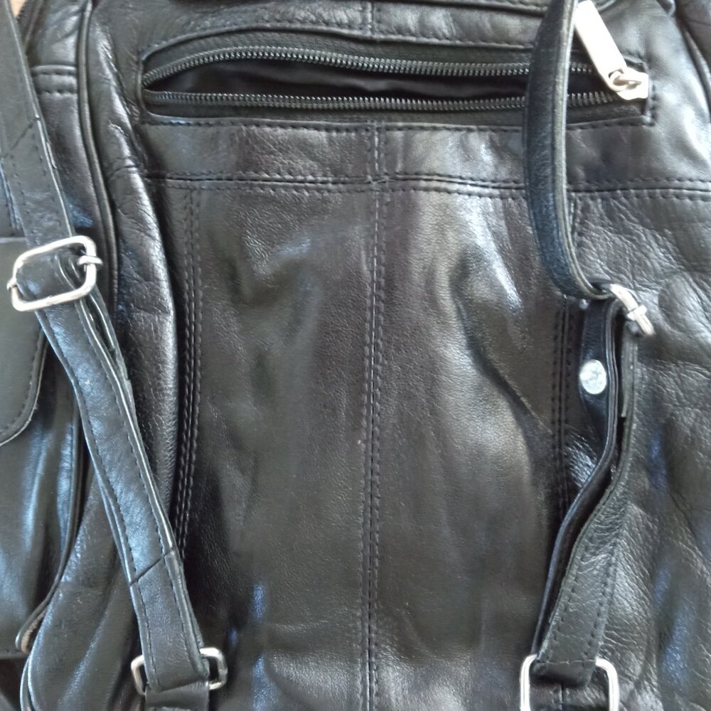 SMALL LEATHER BACKPACK - Picture 15 of 16
